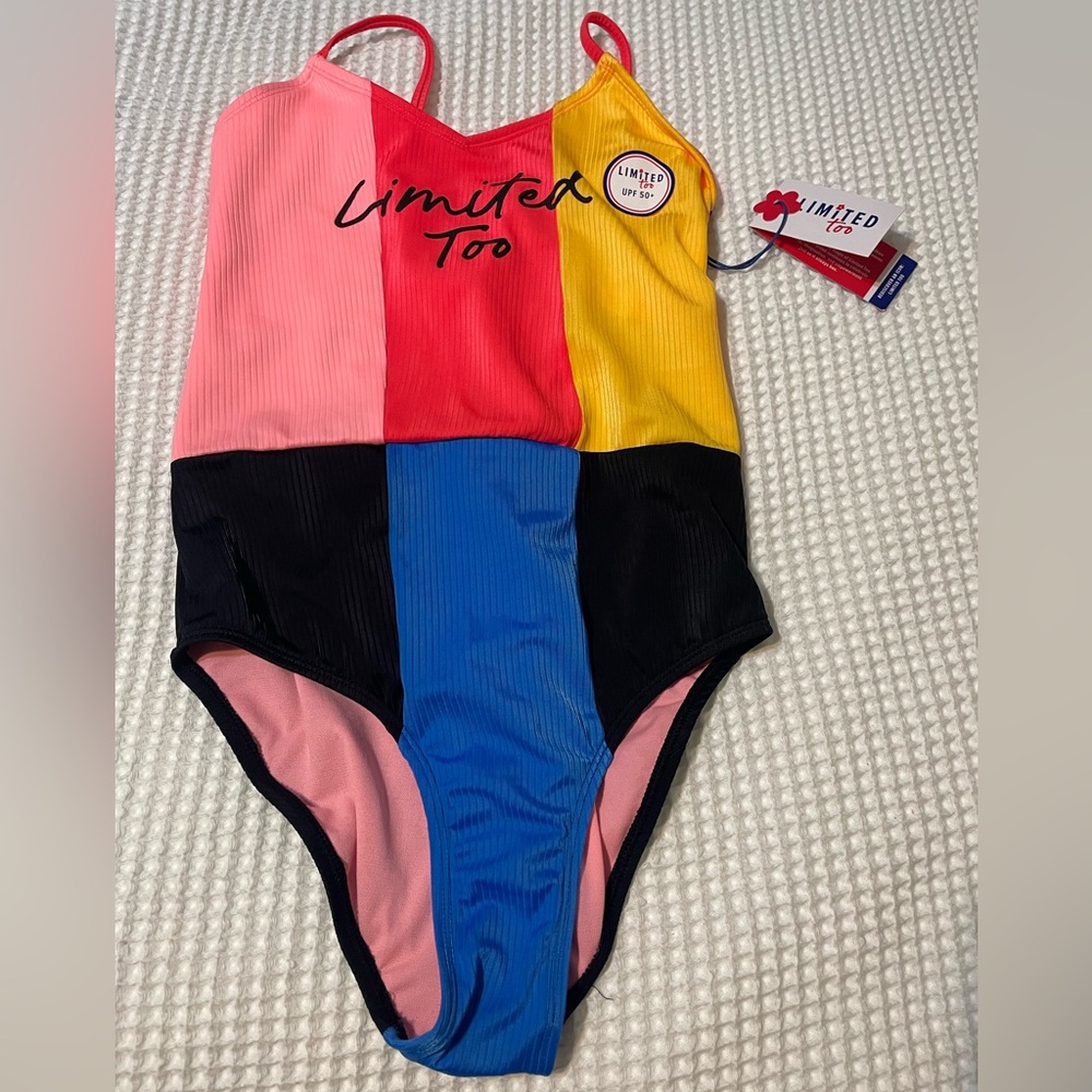 NWT Limited Too Colorblock Kids Swimsuit